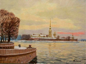 картина Петропавловская крепость