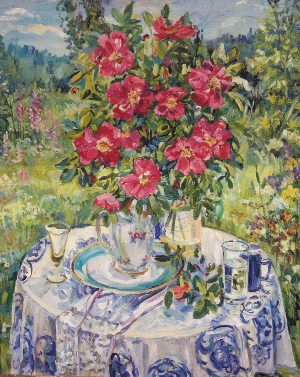 picture June, still life in the garden