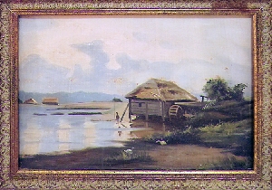 картина Мельница у реки