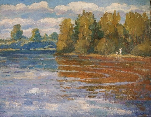 картина Полдень на реке Мста