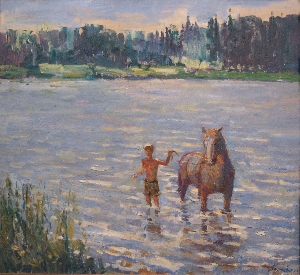 картина Купание коня